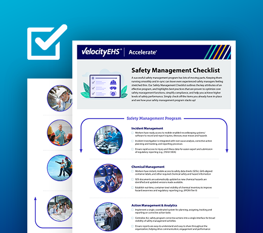 Safety Management Checklist